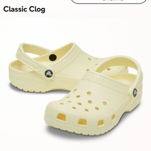 CROCS Classic Clogs - Light Yellow - M7 / W9 ( Like NEW)